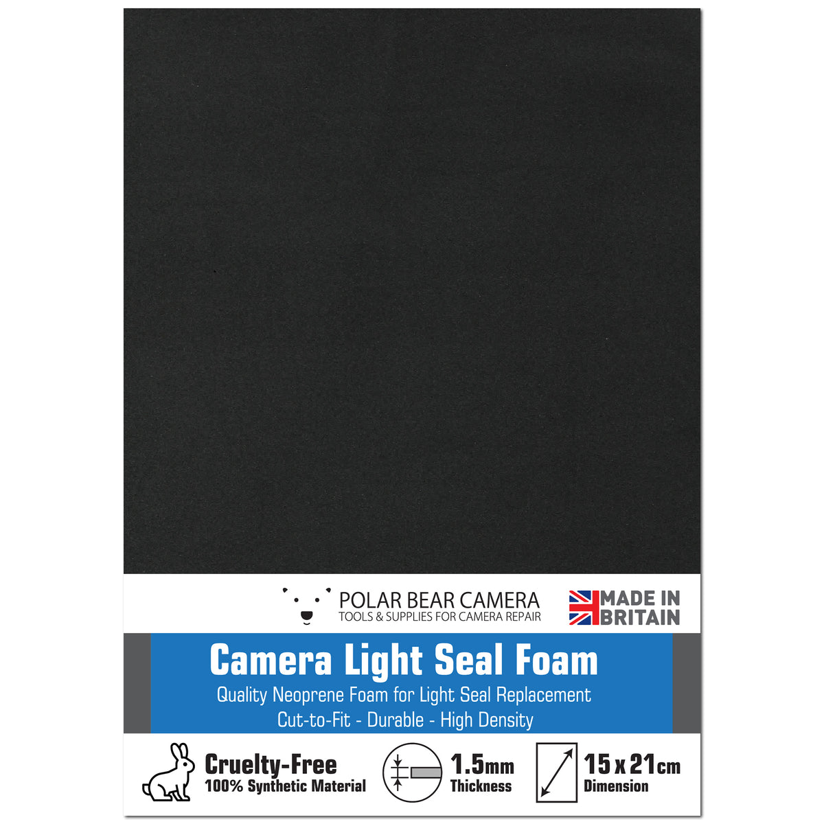 1.5mm Camera Light Seal SoftTouch Foam NONADHESIVE (1 Sheet) MADE IN