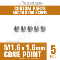 Grub Set Screw M1.6 x 1.6mm CONE POINT (Silver)