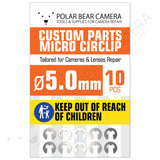 Micro Circlip C-clip Rotor Clip Snap Ring 5.0mm Stainless Steel (10Pcs)