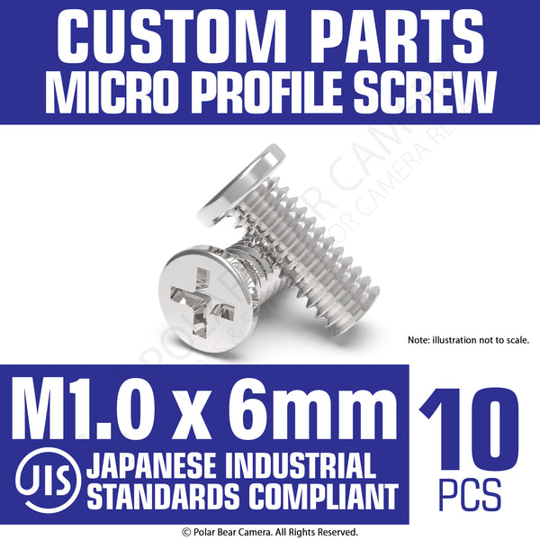 JIS Micro Profile Screw M1.0 x 6mm (Head 2.0x0.4) Stainless Steel Cross Point