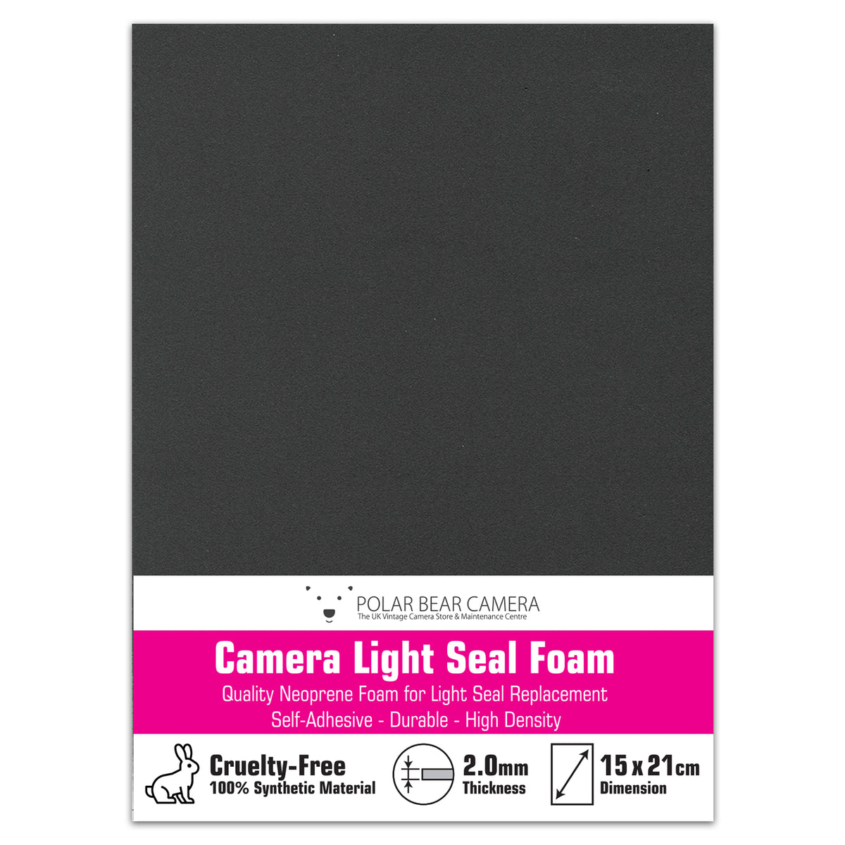 2mm Camera Light Seal Replacement Foam (1 Sheet) MADE IN JAPAN Polar