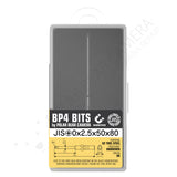 BP4 JIS JCIS #0x2.5x50x80 Long Tip Crosspoint Recess Screwdriver Bit - Fits VESSEL D73 / HIOS BP-H4 / OHMI VH-4 / 4mm Shank / 800 System