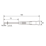 ANEX JIS Crosspoint Magnetised Precision Screwdriver No.3510 (+000 x 75)