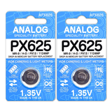 [2 Pack] 1.35V PX625 Battery (PX13, H-D, MR-9, E-625N, EPX625, 625, MRB625)