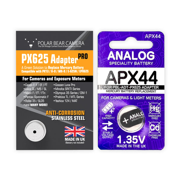 [Bundle] PX625 Adapter Pro + 1.35V APX44 Battery (Fits PX13, H-D, MR-9, E-625N, EPX625, 625, MRB625)