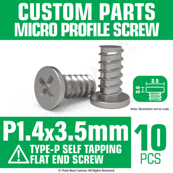 Micro Profile Screw P1.4 x 3.5mm (Head 2.5x0.6) Cross Point