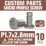 Micro Profile Screw P1.7 x 2.8mm (Head 3.4x0.5) Cross Point