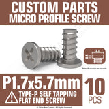 Micro Profile Screw P1.7 x 5.7mm (Head 3.4x0.5) Cross Point