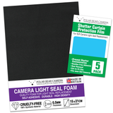 Camera Light Seal SELF-ADHESIVE Foam SOFT-TOUCH 0.5mm 1mm 1.5mm 2mm 3mm (MADE IN UK)