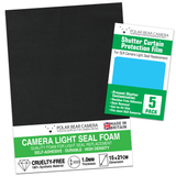 Camera Light Seal SELF-ADHESIVE Foam SOFT-TOUCH 0.5mm 1mm 1.5mm 2mm 3mm (MADE IN UK)