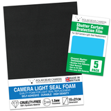 Camera Light Seal SELF-ADHESIVE Foam SOFT-TOUCH 0.5mm 1mm 1.5mm 2mm 3mm (MADE IN UK)