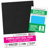 Camera Light Seal SELF-ADHESIVE Foam SOFT-TOUCH 0.5mm 1mm 1.5mm 2mm 3mm (MADE IN UK)
