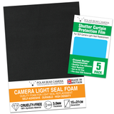 Camera Light Seal SELF-ADHESIVE Foam SOFT-TOUCH 0.5mm 1mm 1.5mm 2mm 3mm (MADE IN UK)