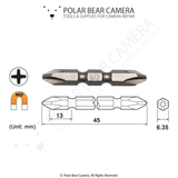 VESSEL A14 #2x45mm JIS Screwdriver Bit (1/4 6.35mm)