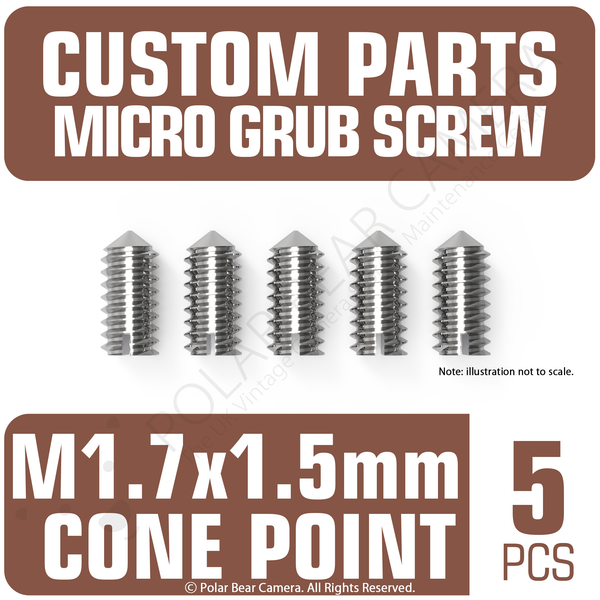 Grub Set Screw M1.7 x 1.5mm CONE POINT (Silver)