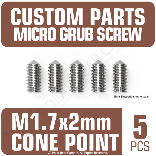 Grub Set Screw M1.7 x 2mm CONE POINT (Silver)