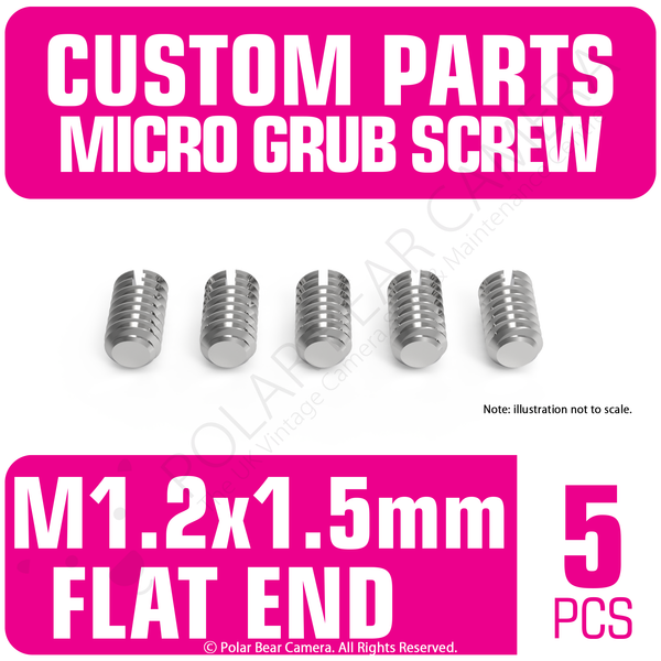 Grub Set Screw M1.2 x 1.5mm FLAT END (Silver)