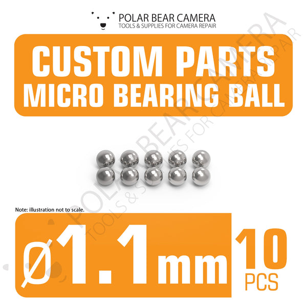Micro Bearing Balls 1.1mm 10 Pieces Stainless Steel for Camera Lenses