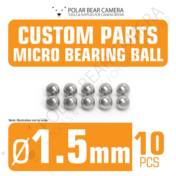 Micro Bearing Balls 1.5mm 10 Pieces Stainless Steel for Camera Lenses