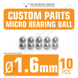 Micro Bearing Balls 1.6mm 10 Pieces Stainless Steel for Camera Lenses