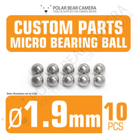 Micro Bearing Balls 1.9mm 10 Pieces Stainless Steel for Camera Lenses