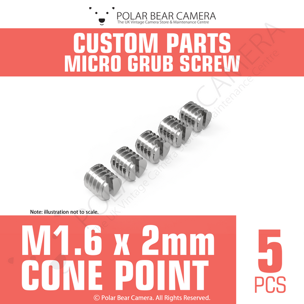 Grub Set Screw M1.6 x 2mm CONE SHARP POINT End Stainless Steel