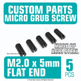 Grub Set Screw M2 x 5mm FLAT End BLACK A681 Steel