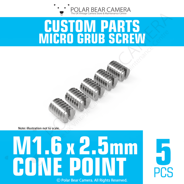 Grub Set Screw M1.6 x 2.5mm CONE SHARP POINT End Stainless Steel