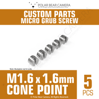 Grub Set Screw M1.6 x 1.6mm CONE POINT (Silver)