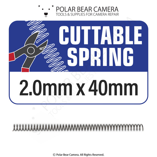 Cuttable Micro Compression Spring 2.0mm x 40mm Carbon Steel