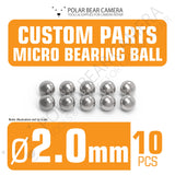 Micro Bearing Balls 2.0mm 10 Pieces Stainless Steel for Camera Lenses