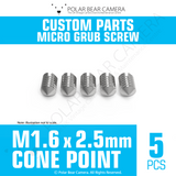 Grub Set Screw M1.6 x 2.5mm CONE SHARP POINT End Stainless Steel