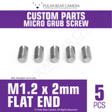 Grub Set Screw M1.2 x 2mm FLAT POINT End Stainless Steel