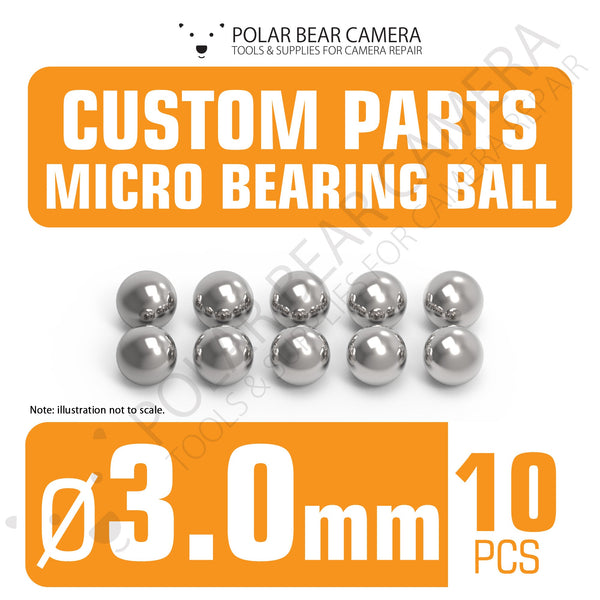 Micro Bearing Balls 3.0mm 10 Pieces Stainless Steel for Camera Lenses
