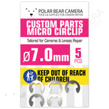 Micro Circlip C-clip Rotor Clip Snap Ring 7.0mm Stainless Steel (5Pcs)