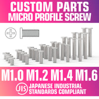 JIS Micro Profile Stainless Steel Screw M1.0 M1.2 M1.4 M1.6 2mm 3mm 4mm 5mm 6mm 8mm 10mm 12mm for Cameras & lenses Repair MADE IN JAPAN