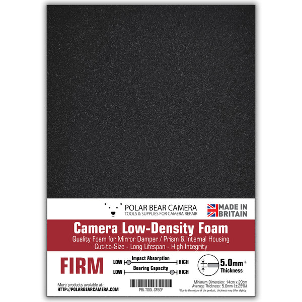Camera Low Density Foam (FIRM / 5mm) for Mirror Damper / SLR Prism Housing / Camera Internal Spacer