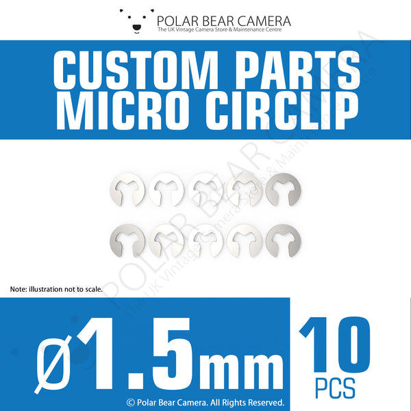 Micro Circlip C-clip Rotor Clip Snap Ring 1.5mm Stainless Steel (10Pcs)