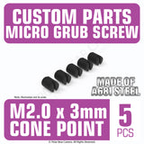 Grub Set Screw M2 x 3mm CONE POINT (Black)