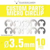Micro Circlip C-clip Rotor Clip Snap Ring 3.5mm Stainless Steel (10Pcs)
