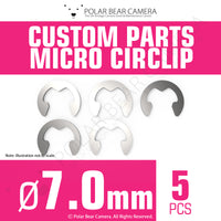 Micro Circlip C-clip Rotor Clip Snap Ring 7.0mm Stainless Steel (5Pcs)