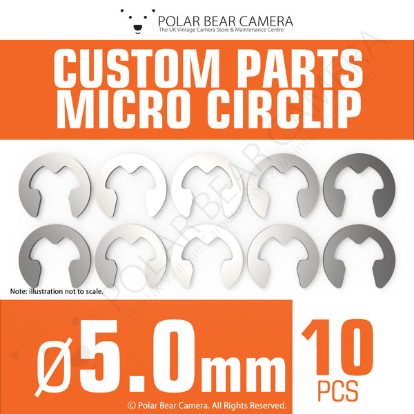Micro Circlip C-clip Rotor Clip Snap Ring 5.0mm Stainless Steel (10Pcs)