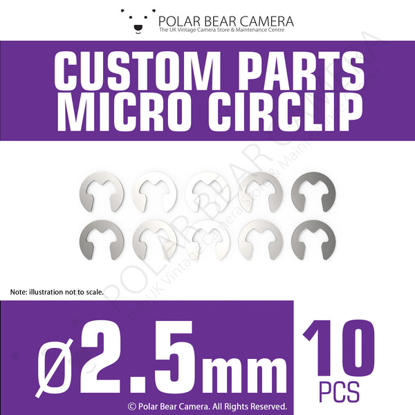 Micro Circlip C-clip Rotor Clip Snap Ring 2.5mm Stainless Steel (10Pcs)