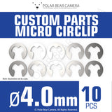 Micro Circlip C-clip Rotor Clip Snap Ring 4.0mm Stainless Steel (10Pcs)