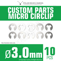 Micro Circlip C-clip Rotor Clip Snap Ring 3.0mm Stainless Steel (10Pcs)