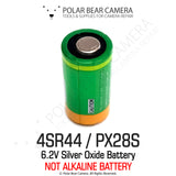 4SR44 / PX28S / V28PX 6.2V High-Capacity  Silver Oxide Battery for Bronica GS-1 / Canon AE-1 / Minox 35ML - Replaces 4LR44 PX28A A544 PX28 4MR44 V4034PX 4H-C 4NR44 HM-4C