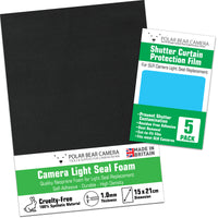 1mm Camera Light Seal Self-Adhesive Soft-Touch Foam (1 Sheet) MADE IN UK