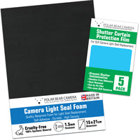 1.5mm Camera Light Seal Self-Adhesive Soft-Touch Foam (1 Sheet) MADE IN UK